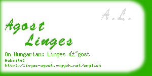 agost linges business card